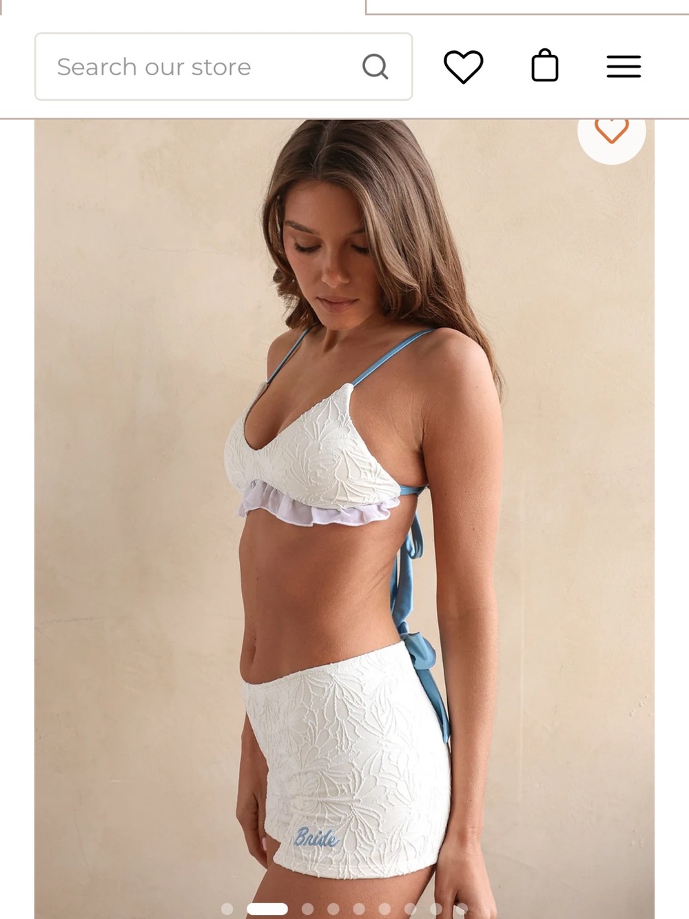 Dippin' Daisy's Marry Me Shorts and Matching Bikini Top Floral Bikini Set